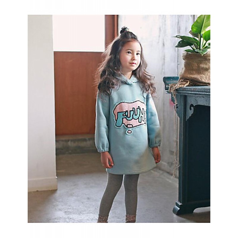 Girl's Casual/Daily Print Dress / Hoodie...