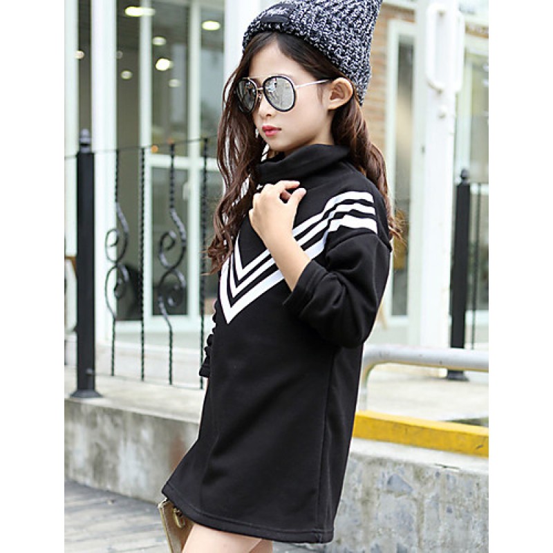 Girl Casual/Daily Solid Hoodie & Sweatshirt,Cotton Fall / Winter Long Sleeve Regular  