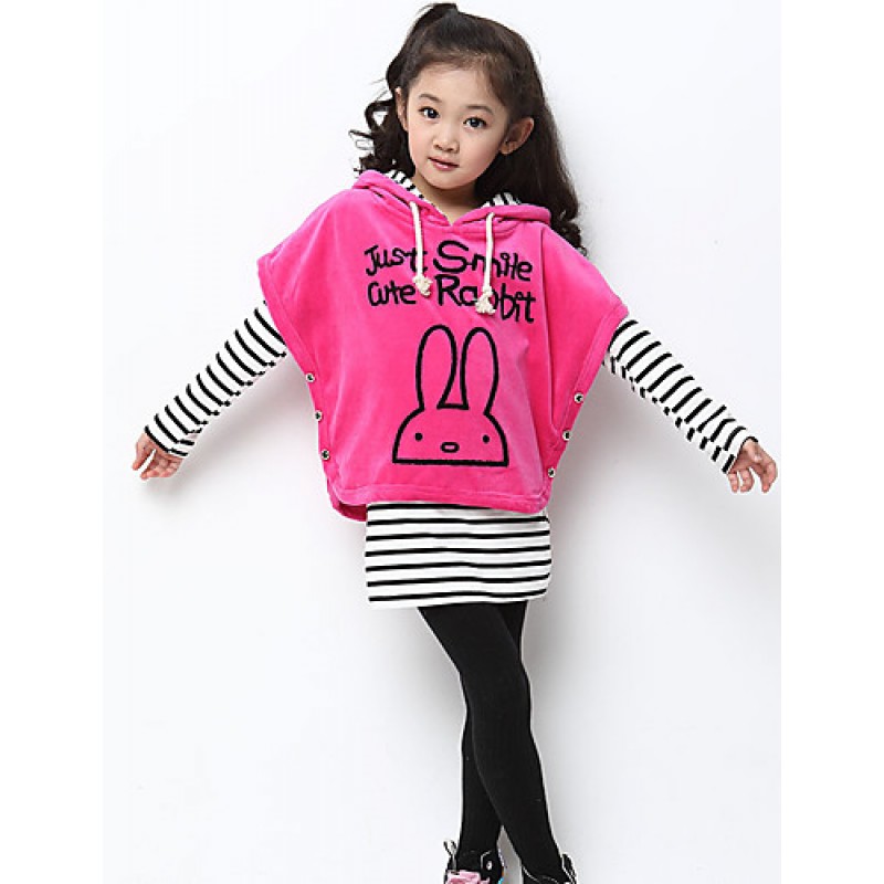 Girl's Cotton Spring/Autumn Stripe Batwi...