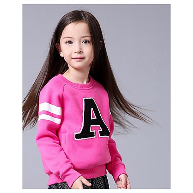 Girl Casual/Daily Solid Hoodie & Sweatshirt,Cotton Winter Fall  