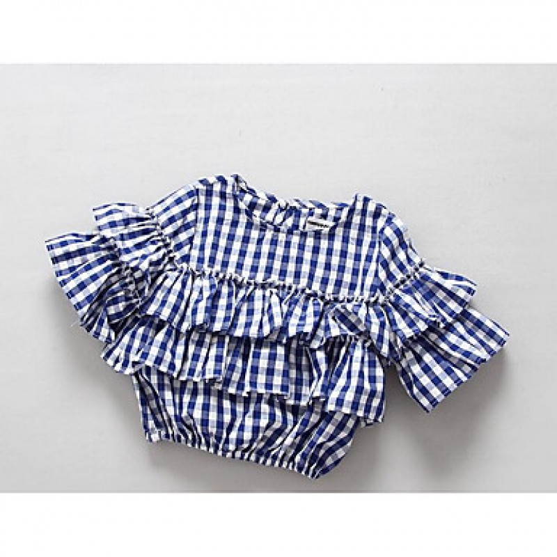 Girl Casual/Daily Plaid Shirt,Cotton Spr...