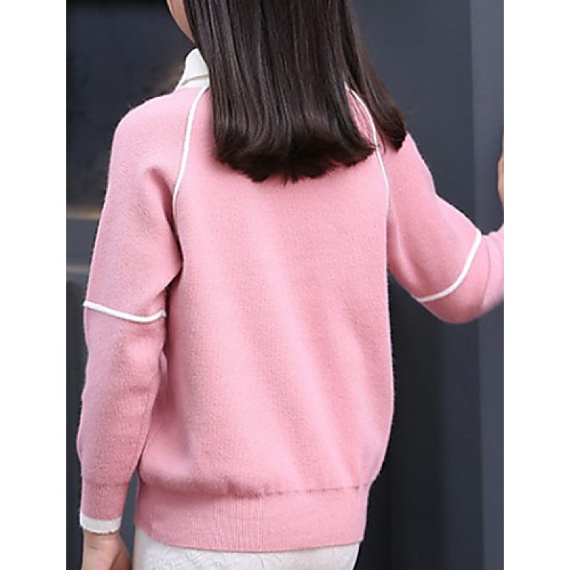 Girl Casual/Daily Solid Hoodie & Sweatshirt,Cotton Fall / Winter Long Sleeve Regular  