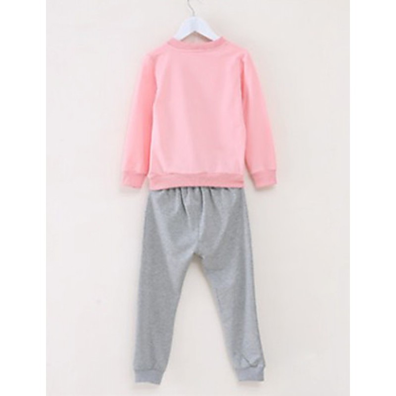 Girl's Casual/Daily Print Suit & BlazerCotton / Spandex Spring / Fall Pink  