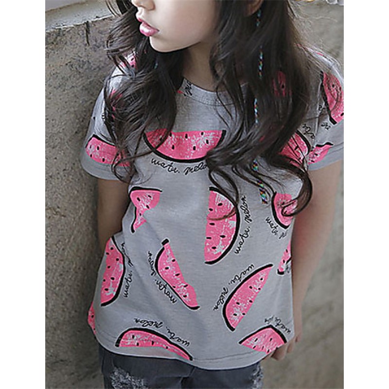 Watermelon Baby Girls Short-Sleeved T-Shirt Women New Children'S Clothing Children Bottoming Shirt  