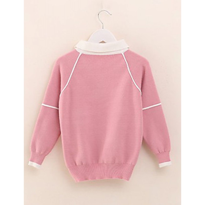 Girl Casual/Daily Solid Hoodie & Sweatshirt,Cotton Fall / Winter Long Sleeve Regular  